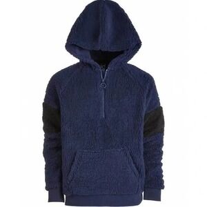 Ideology Big Boys Faux-Fur Hoodie XL Navy